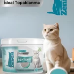 ZeniCat Naturel Bentonit Kedi Kumu 8 Lt – Kokusuz, %100 Doğal, Toz Oranı Azaltılmış, Güçlü Topaklanan