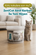 Aktif Karbonlu Kedi Kumu 10 Lt İnce Taneli Bentonit  ZeniCat - Görsel 3