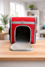 Premium Kırmızı Kedi Taşıma Çantası - Görsel 2