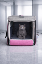 Premium File Panelli Kedi Taşıma Sırt Çantası - Görsel 3