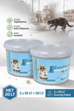 Erken Teşhis Kedi Kumu 2x10 Lt İnce Taneli Bentonit  ZeniCat
