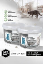 Aktif Karbonlu Kedi Kumu 2x10 Lt İnce Taneli Bentonit  ZeniCat