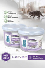 Bebek Pudrası Kedi Kumu 2x10 Lt İnce Taneli Bentonit  ZeniCat