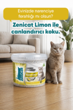 Limonlu Kedi Kumu 2x10 Lt İnce Taneli Bentonit  ZeniCat - Görsel 2
