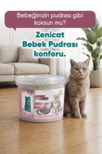 4 Al 3 Öde! Bebek Pudralı Kedi Kumu 4x10 Lt İnce Taneli Bentonit  ZeniCat - Görsel 2