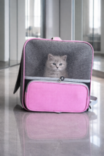 Premium File Panelli Kedi Taşıma Sırt Çantası - Görsel 2