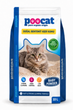 Poocat Baby Powder Doğal Bentonit Kedi Kumu 10 L
