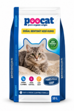 Poocat Marsilya Sabunu Kokulu Doğal Bentonit Kedi Kumu 10 L